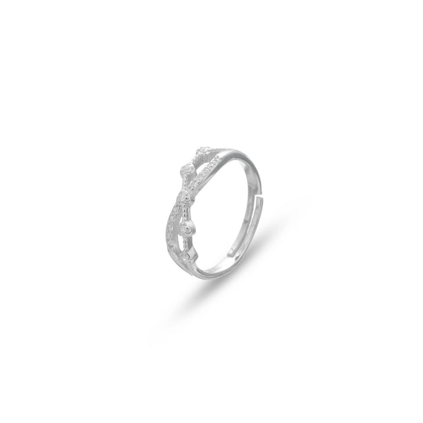 925 Silver Arvia Crown Zircon Ring