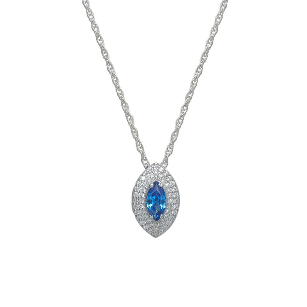 925 Silver Aura Marquise Pendant