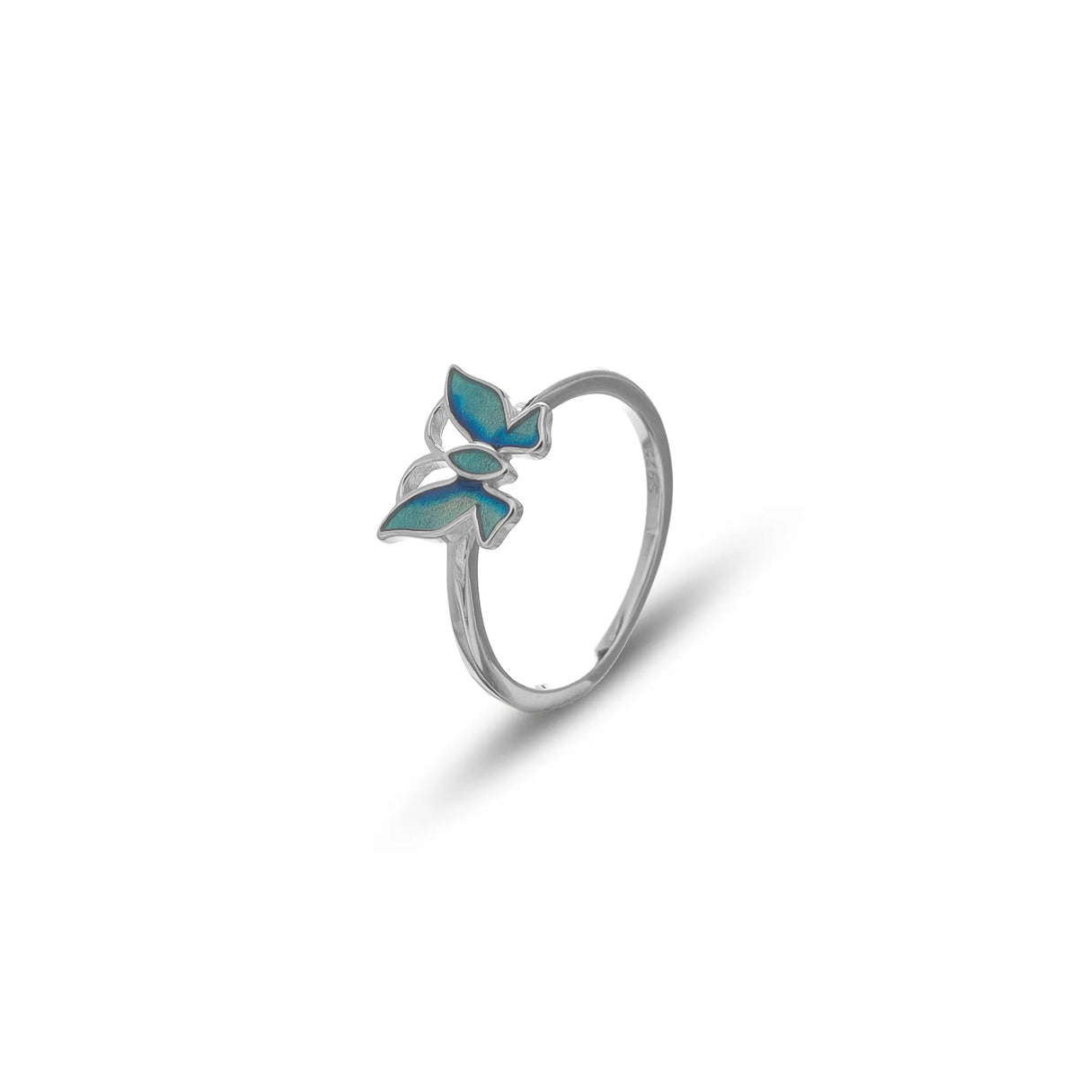 925 Silver Azure Butterfly Flight Ring - 925 sterling silver ring by Tassya Silver