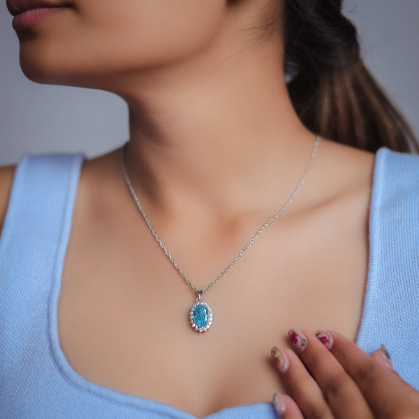 925 Silver Azure Sparkle Pendant