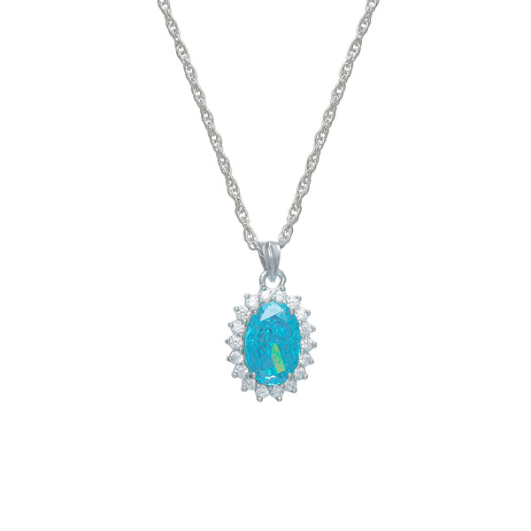 925 Silver Azure Sparkle Pendant