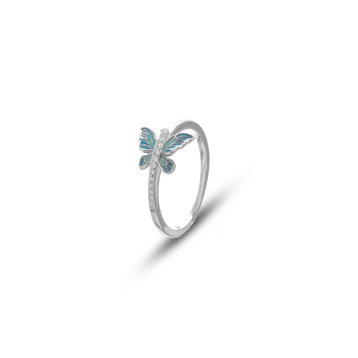 925 Silver Azure Wings Butterfly Ring - 925 sterling silver ring by Tassya Silver