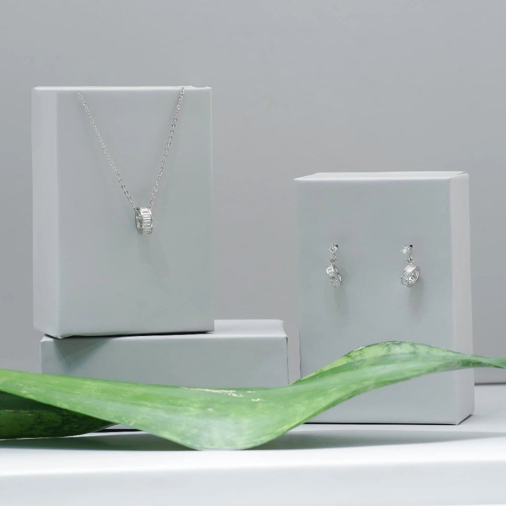925 Silver Baguette Chain Pendant Top - 925 sterling silver pendant by Tassya Silver