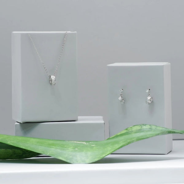 925 Silver Baguette Chain Pendant Top