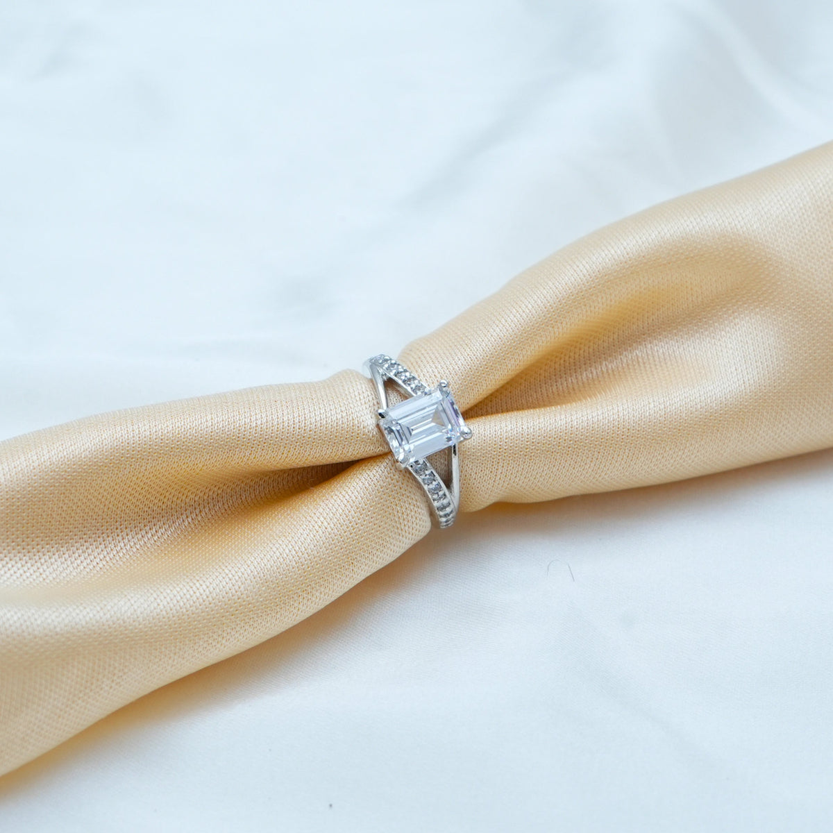 925 Silver Baguette Elegance Ring - 925 sterling silver ring by Tassya Silver