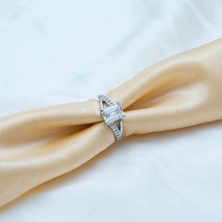 925 Silver Baguette Elegance Ring - 925 sterling silver ring by Tassya Silver