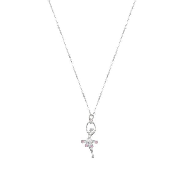 925 Silver Ballerina-Twirl Chain Pendant