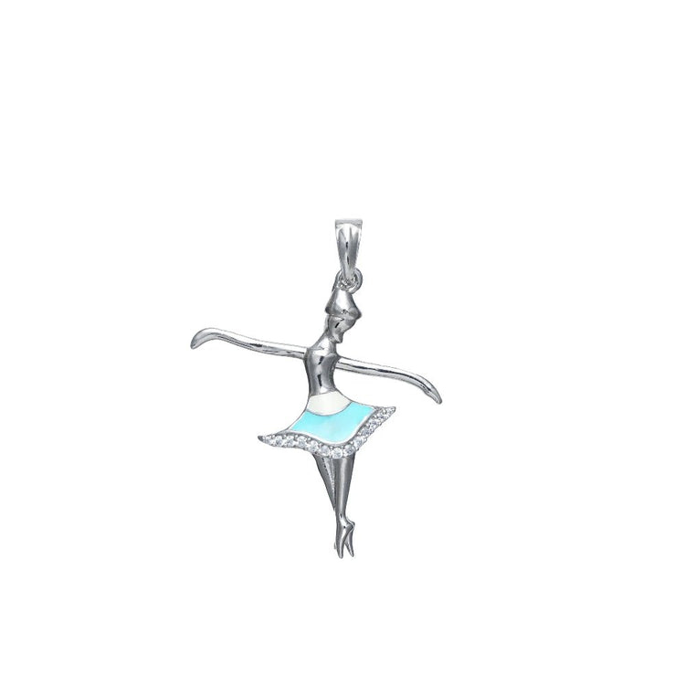 925 Silver Ballet Grace Pendant - 925 sterling silver pendant by Tassya Silver