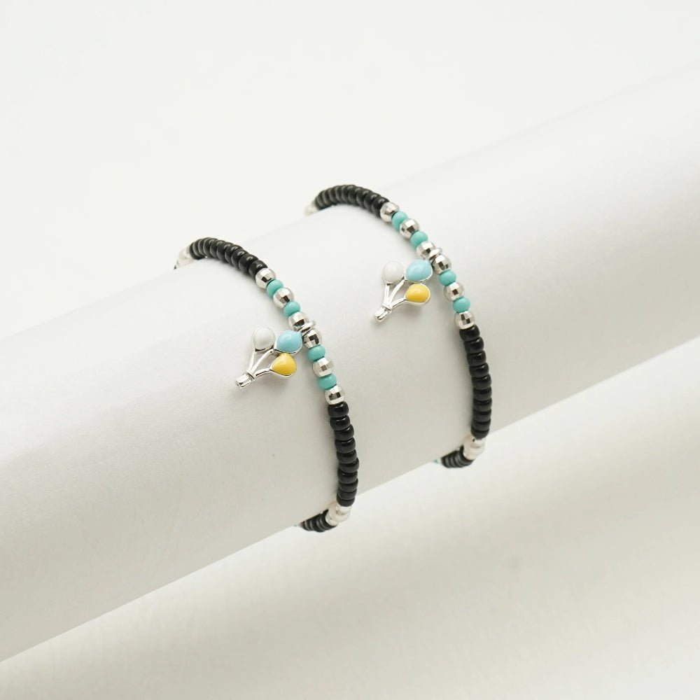 925 Silver Balloon Charm Bracelet - 925 sterling silver bracelet by Tassya Silver