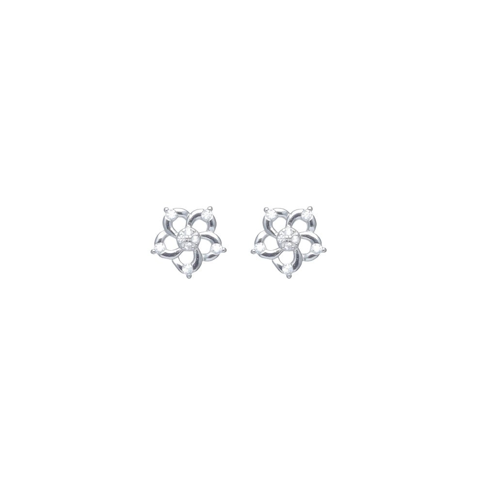 925 Silver Blossom Earrings - 925 sterling silver earrings by Tassya Silver