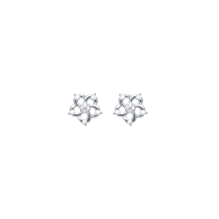 925 Silver Blossom Earrings - 925 sterling silver earrings by Tassya Silver