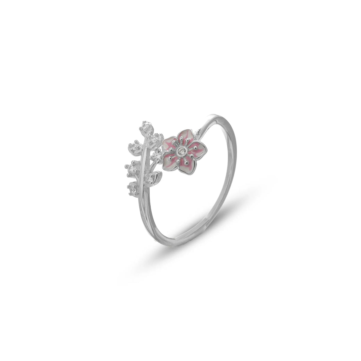 925 Silver Blossom Vine Floral Ring - 925 sterling silver ring by Tassya Silver