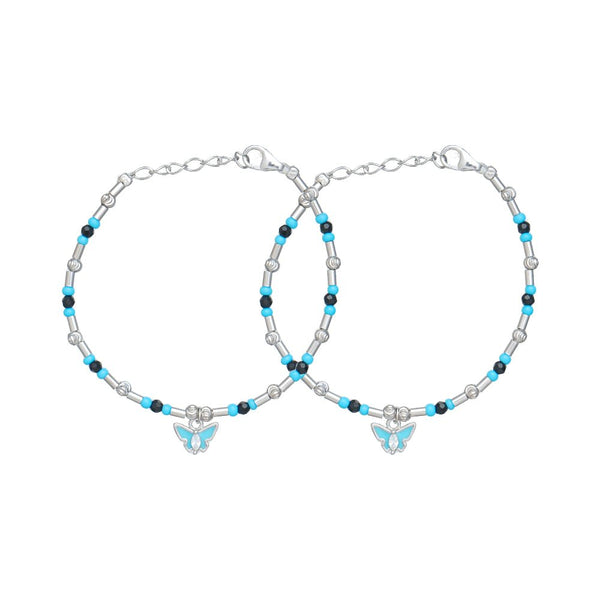 925 Silver Blue Butterfly Bracelet