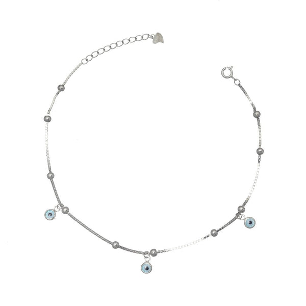 925 Silver Blue-Eyed Beauty Anklet