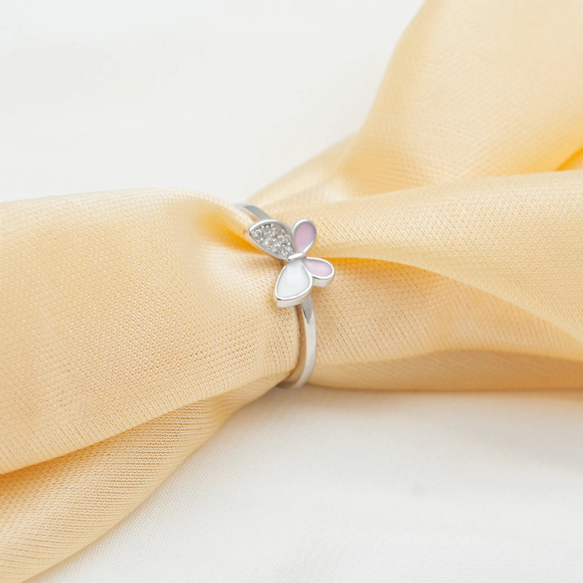 925 Silver Blush Flutter Butterfly Ring - 925 sterling silver ring by Tassya Silver