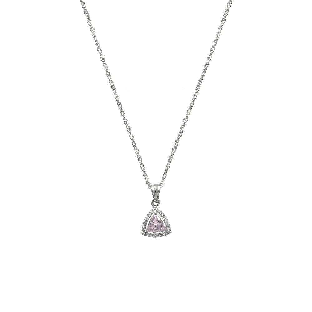 925 Silver Blush Prism Pendant - 925 sterling silver pendant by Tassya Silver