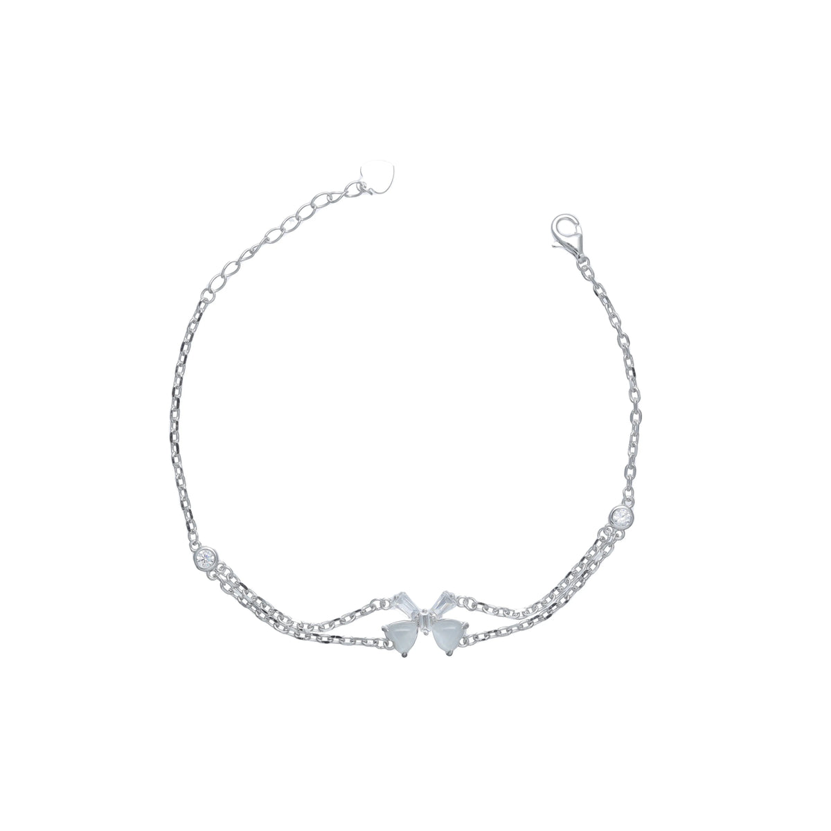925 Silver Bow Bracelet - 925 sterling silver bracelet by Tassya Silver