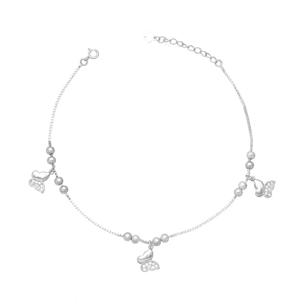 925 Silver Butterfly Breeze Anklet