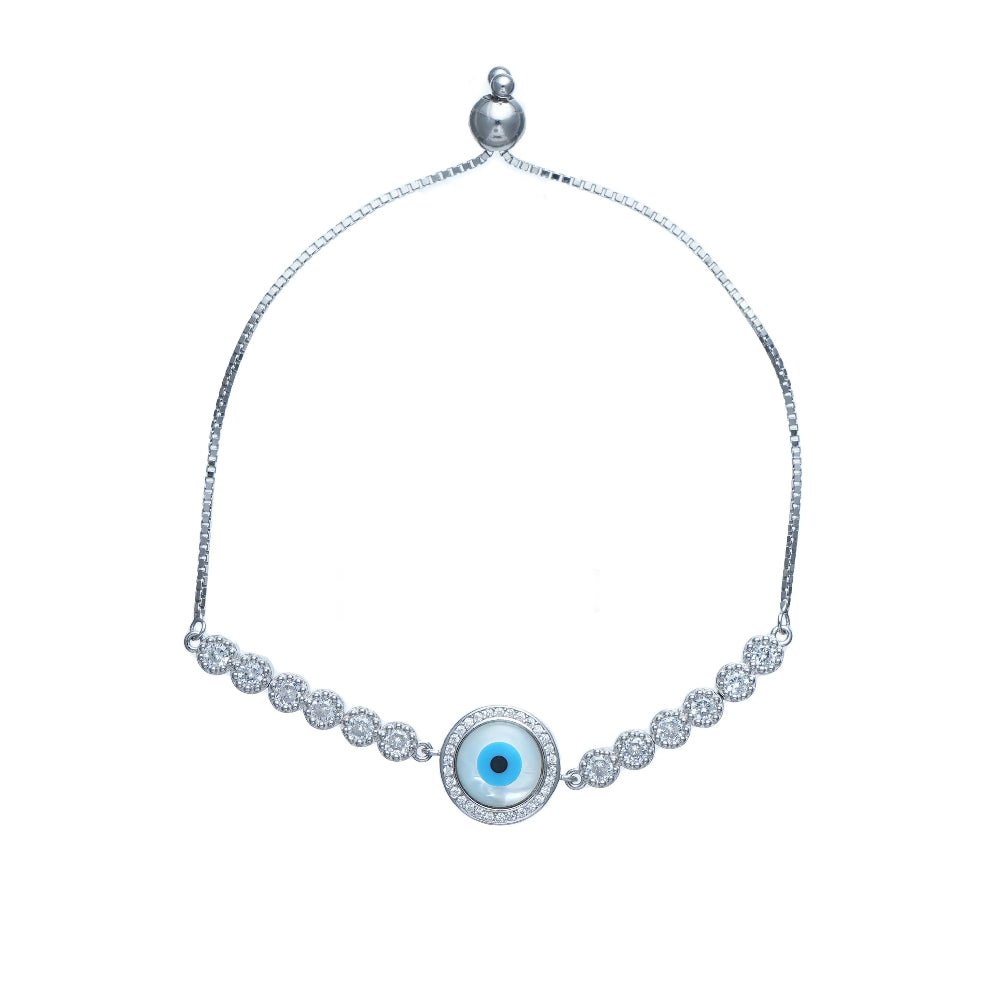 925 Silver Celestial Eye Bracelet - 925 sterling silver bracelet by Tassya Silver