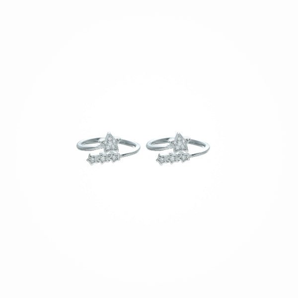925 Silver Celestial Star Toe Rings – Pack of 2