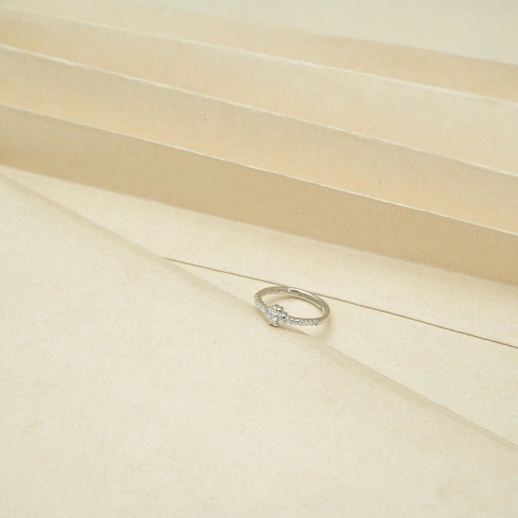 925 Silver Centered Spark Ring - 925 sterling silver ring by Tassya Silver