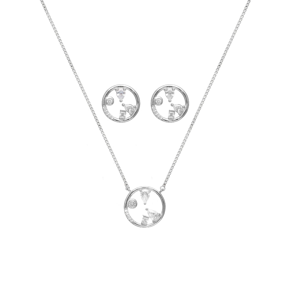 925 Silver Circle Chain Pendant Top - 925 sterling silver pendant by Tassya Silver