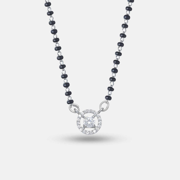 925 Silver Circle Shine Mangalsutra