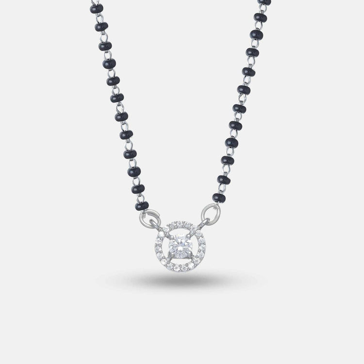 925 Silver Circle Shine Mangalsutra - 925 sterling silver mangalsutra by Tassya Silver