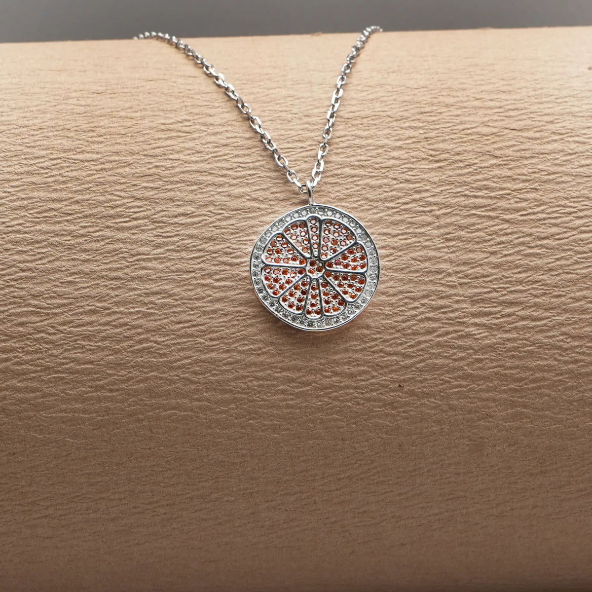 925 Silver Citrus Spark Pendant - 925 sterling silver pendant by Tassya Silver