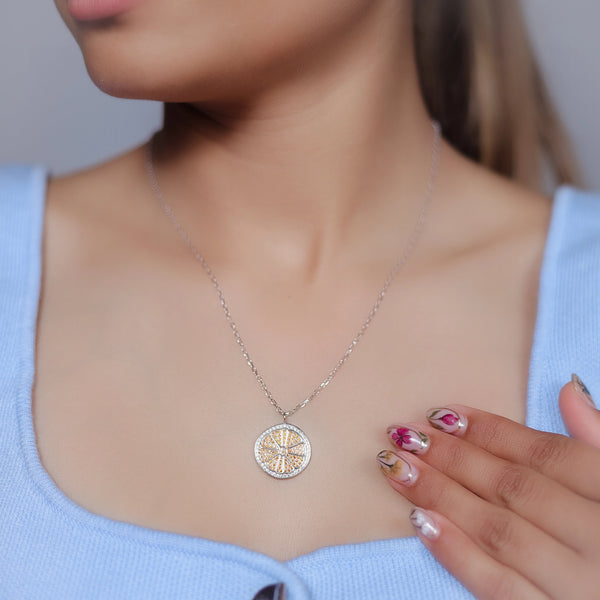925 Silver Citrus Spark Pendant