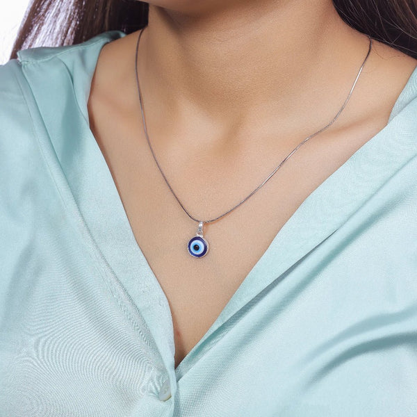 925 Silver Classic Evil Eye Chain Pendant
