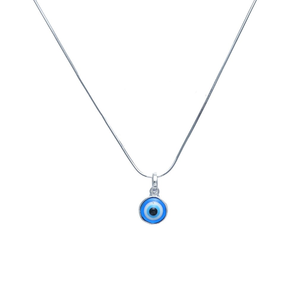 925 Silver Classic Evil Eye Chain Pendant - 925 sterling silver pendant by Tassya Silver