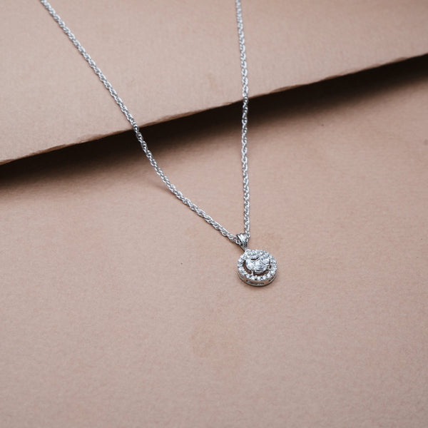 925 Silver Classic Halo Pendant