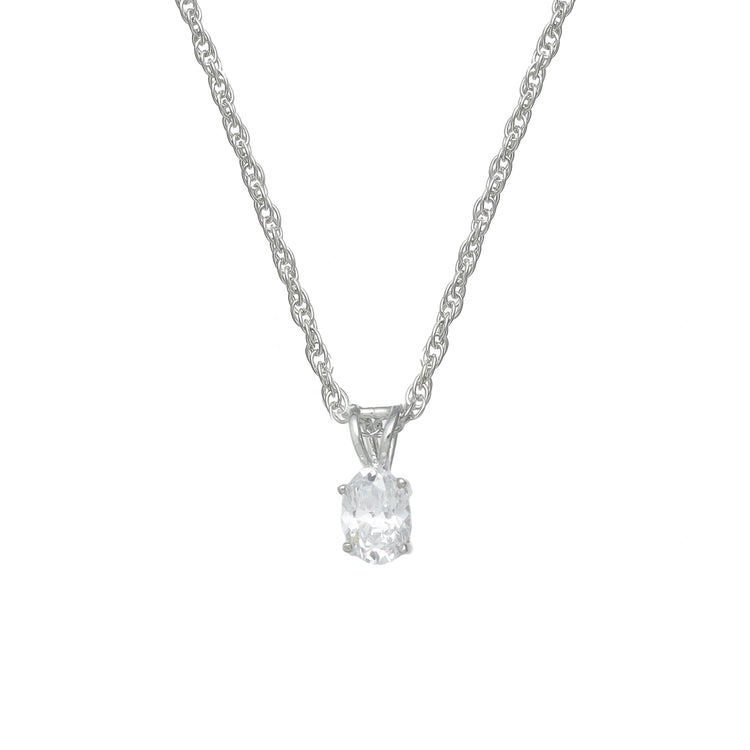 925 Silver Classic Solitaire Pendant - 925 sterling silver pendant by Tassya Silver