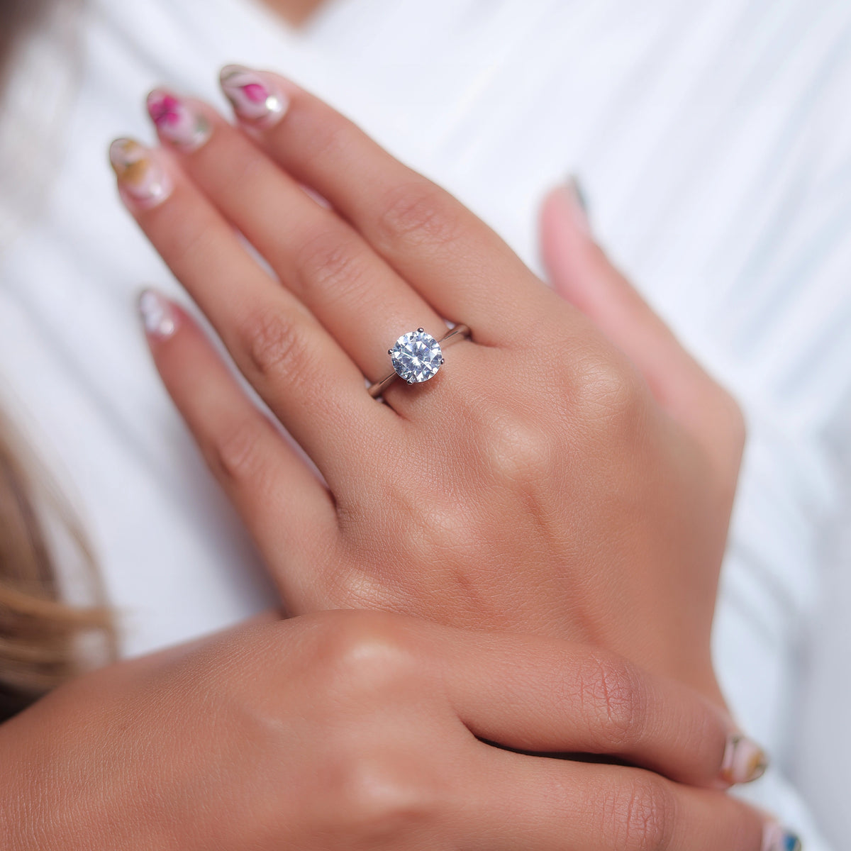 925 Silver Classic Solitaire Ring - 925 sterling silver ring by Tassya Silver