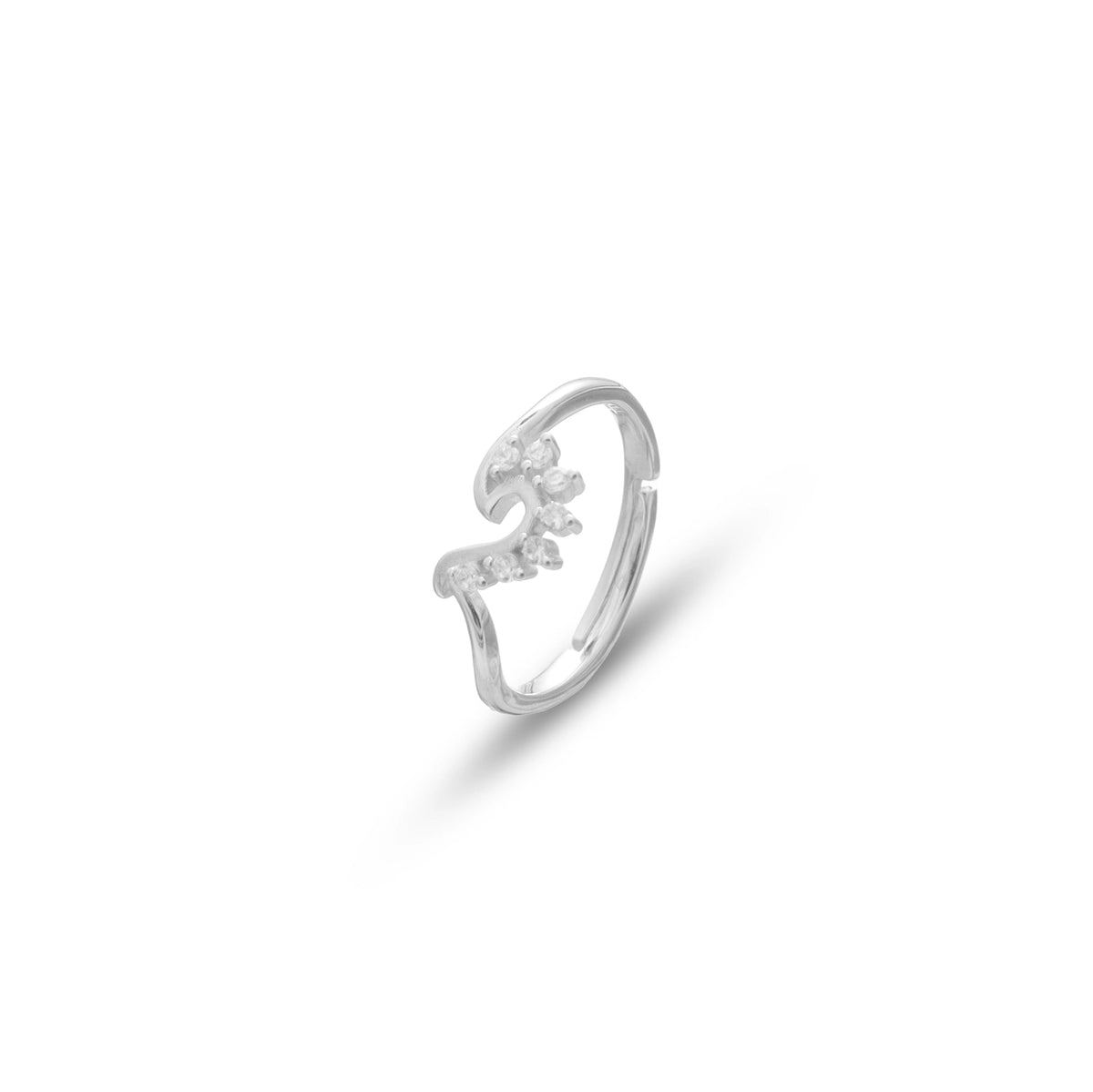 925 Silver Crest Wave Textured Ring - 925 sterling silver ring by Tassya Silver