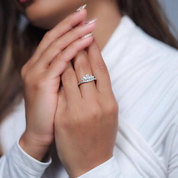 925 Silver Crown Spark Ring