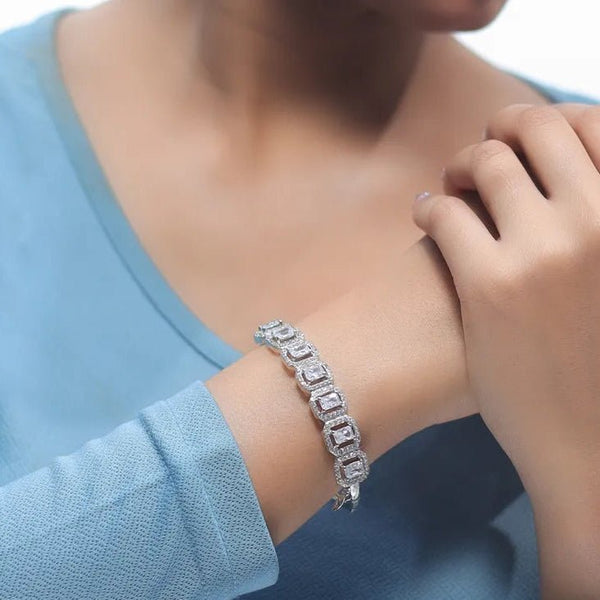 925 Silver Cubic Zirconia Serenade Kada