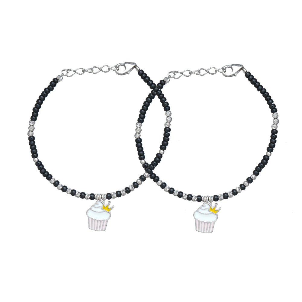 925 Silver Cupcake Crown Bracelet - 925 sterling silver bracelet by Tassya Silver