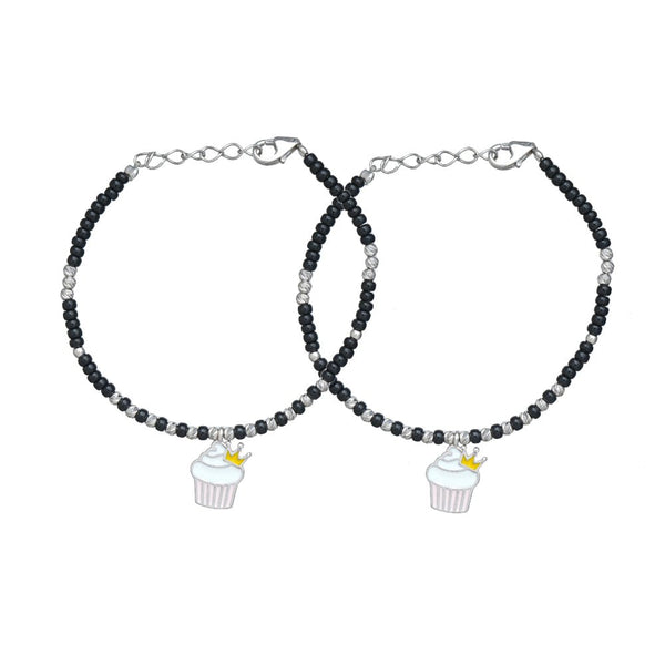 925 Silver Cupcake Crown Bracelet