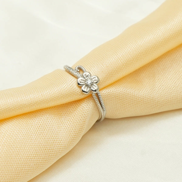 925 Silver Daisy Charm Ring