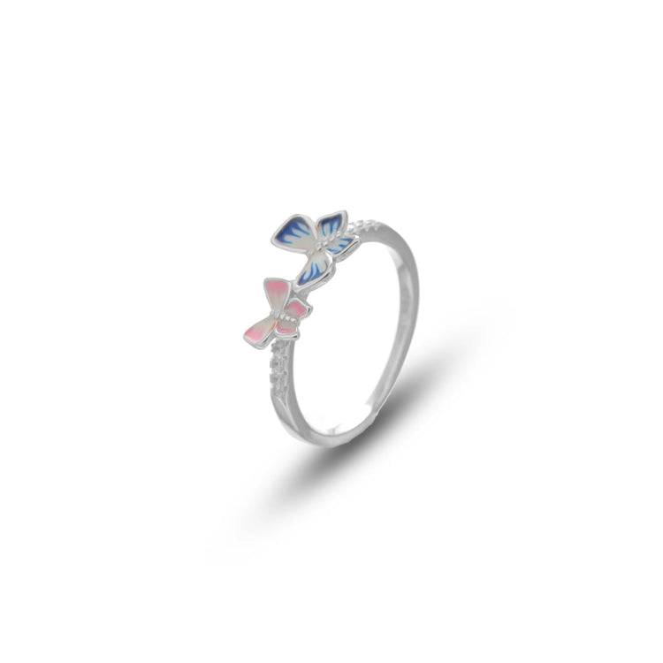 925 Silver Dance of Butterflies Ring - 925 sterling silver ring by Tassya Silver