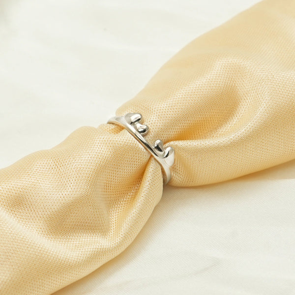 925 Silver Dew Crest Ring