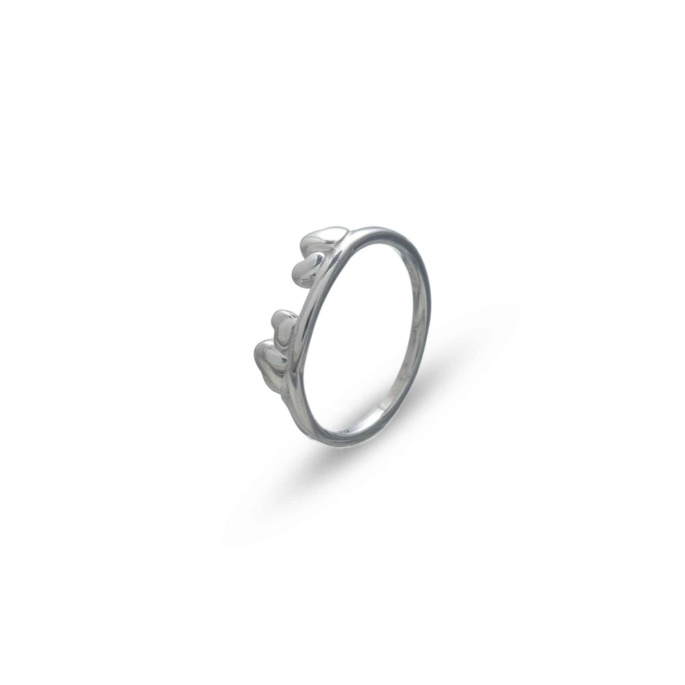 925 Silver Dew Crest Ring - 925 sterling silver ring by Tassya Silver