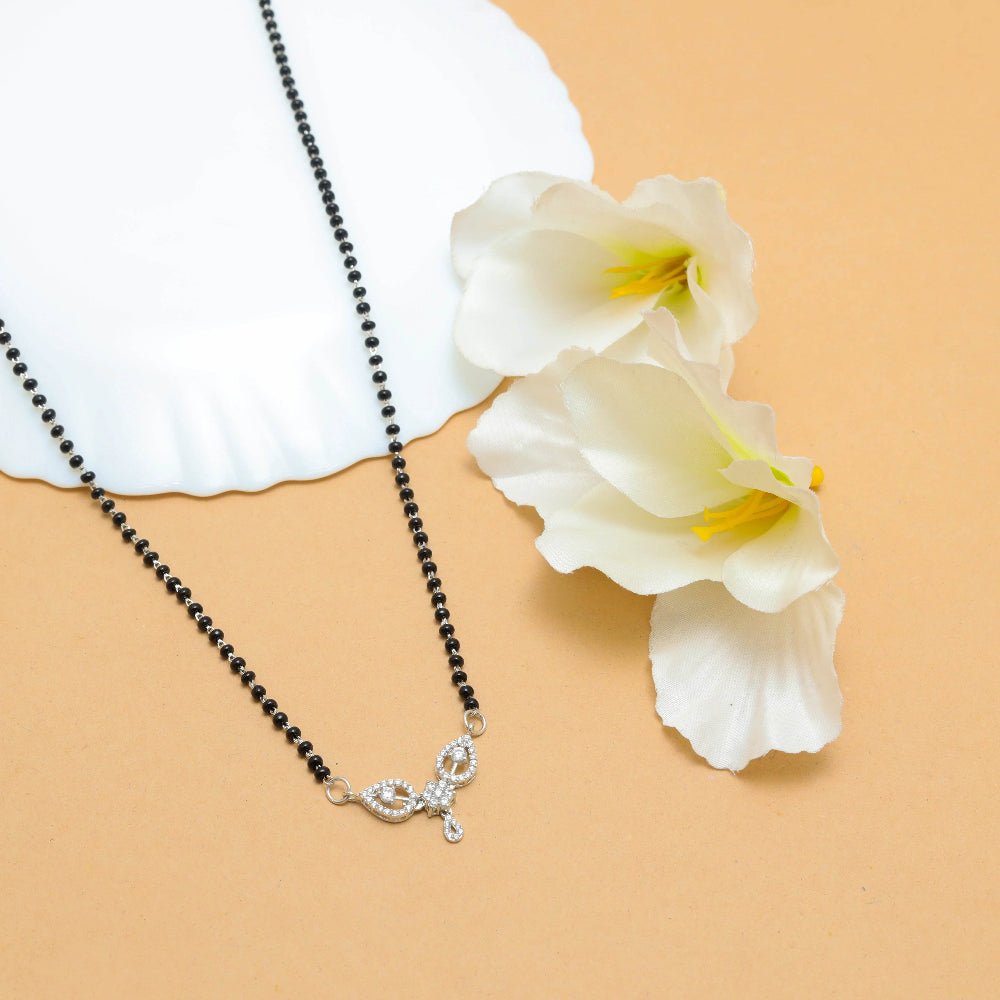 925 Silver Dewdrop Leaf Mangalsutra - 925 sterling silver mangalsutra by Tassya Silver