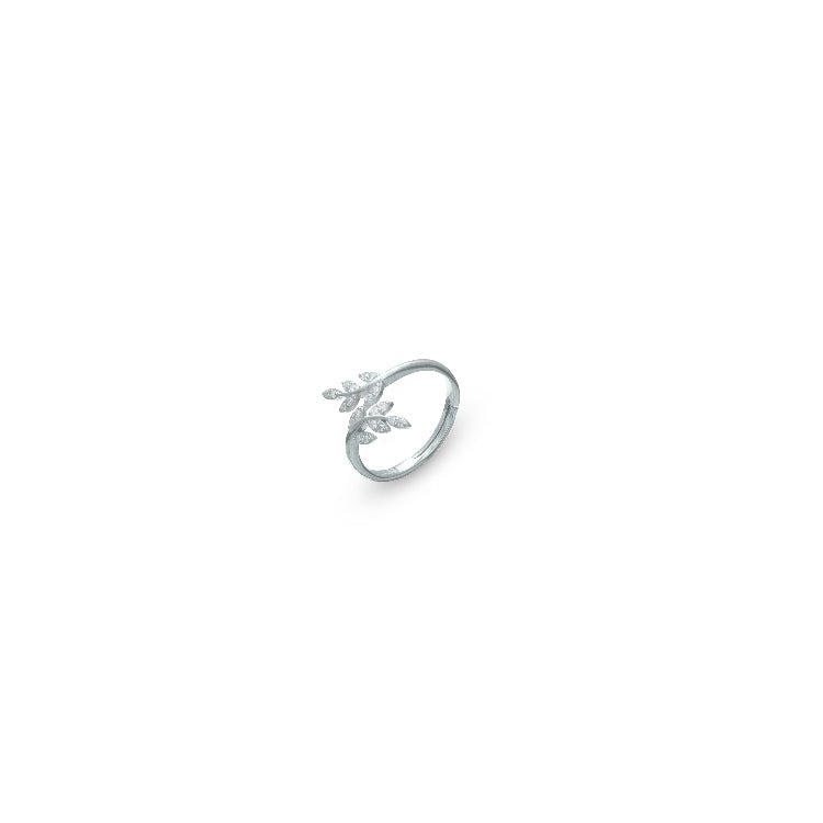 925 Silver Dewdrop Leaf Ring - 925 sterling silver ring by Tassya Silver