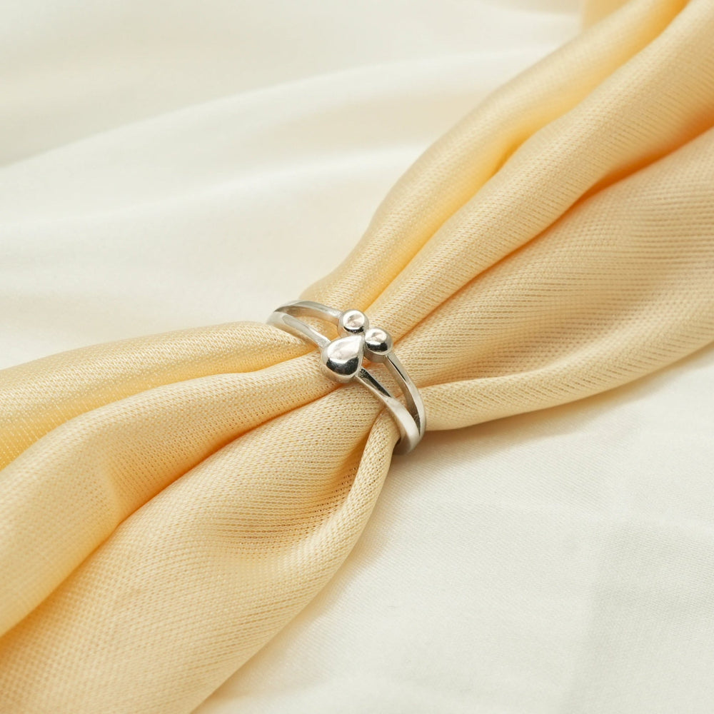 925 Silver Dewdrop Trio Ring - 925 sterling silver ring by Tassya Silver