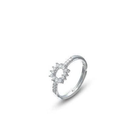 925 Silver Diamond Aura Ring