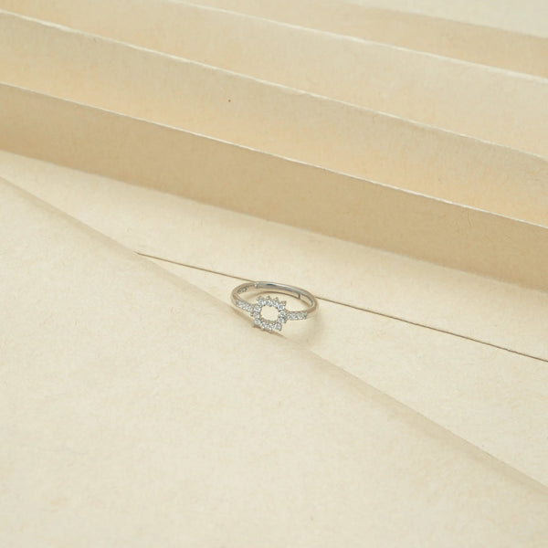 925 Silver Diamond Aura Ring