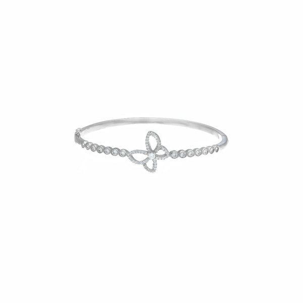 925 Silver Diamond Butterfly Kada